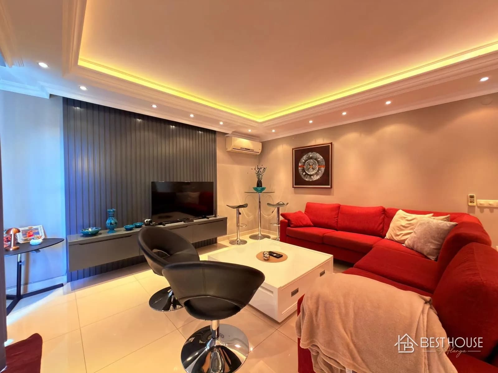 Furnished 4+1 Duplex with Pool and Nature View in Alanya Cikcilli