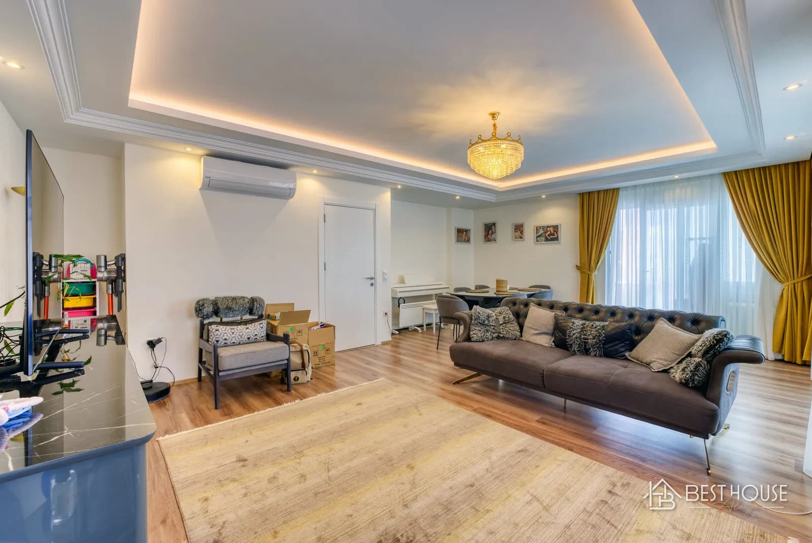 Furnished 4+1 Duplex Penthouse with Sea View в Алании Махмутлы