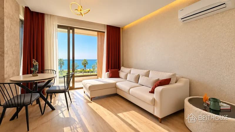 Furnished Seafront 1+1 Apartment for Rent in Alanya Kestel