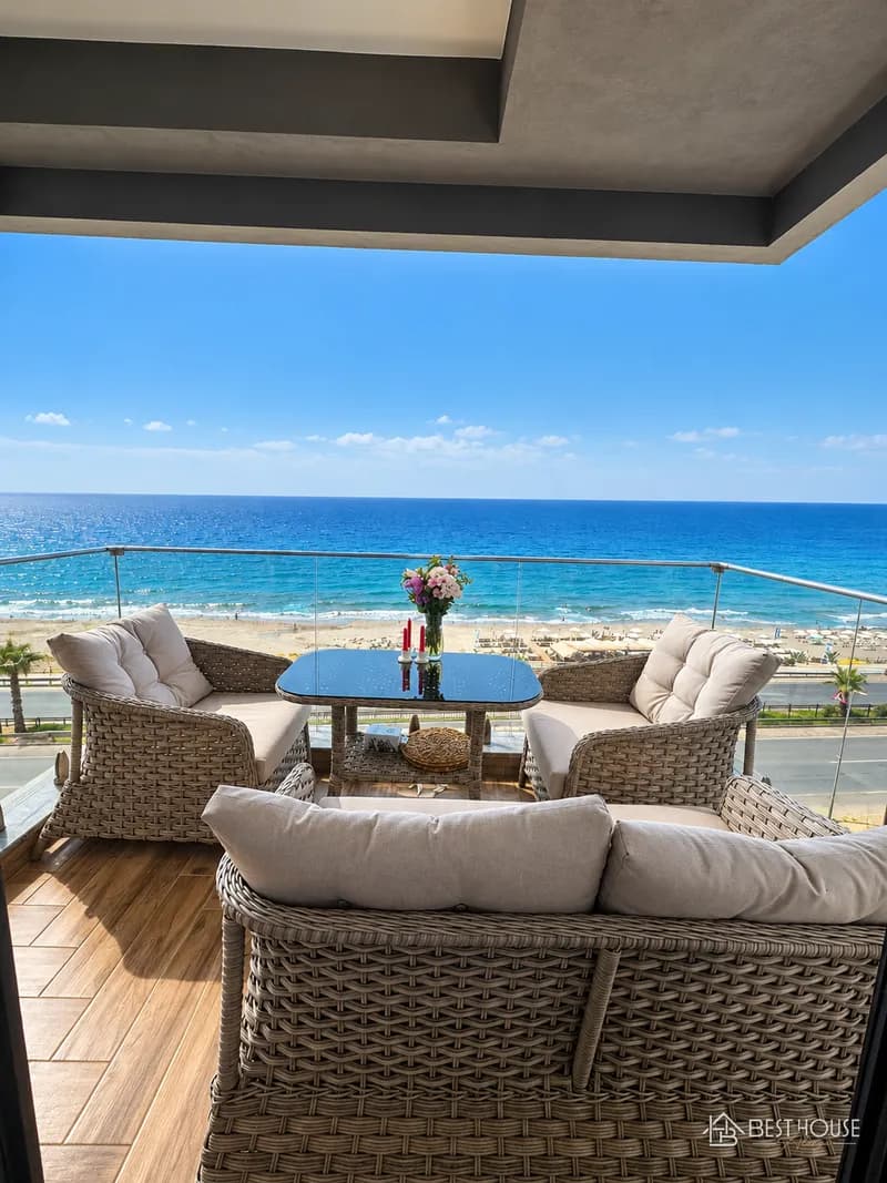 Furnished Sea View 2+1 Apartment in Alanya Mahmutlar