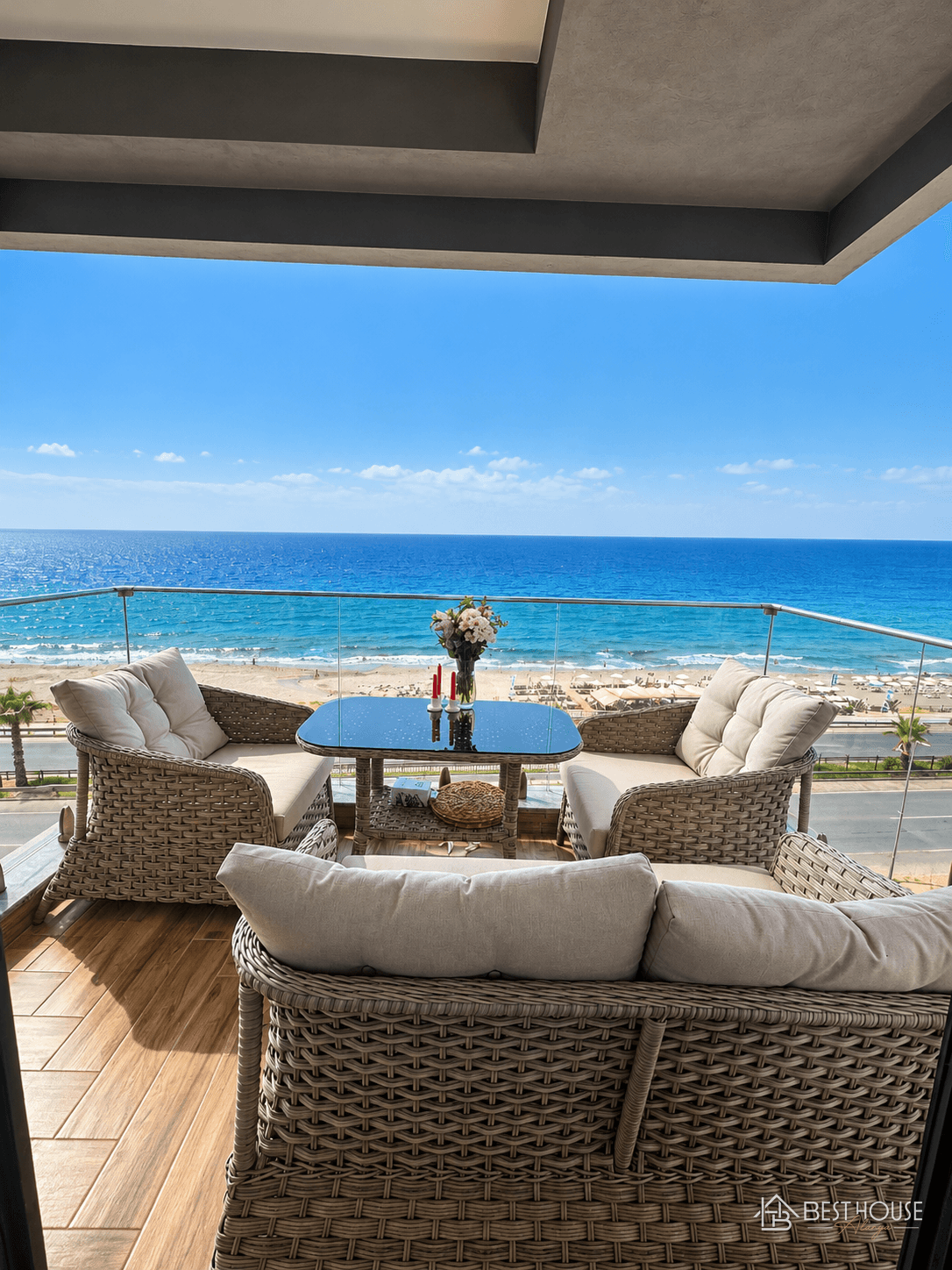 Furnished Sea View 2+1 Apartment in Alanya Mahmutlar